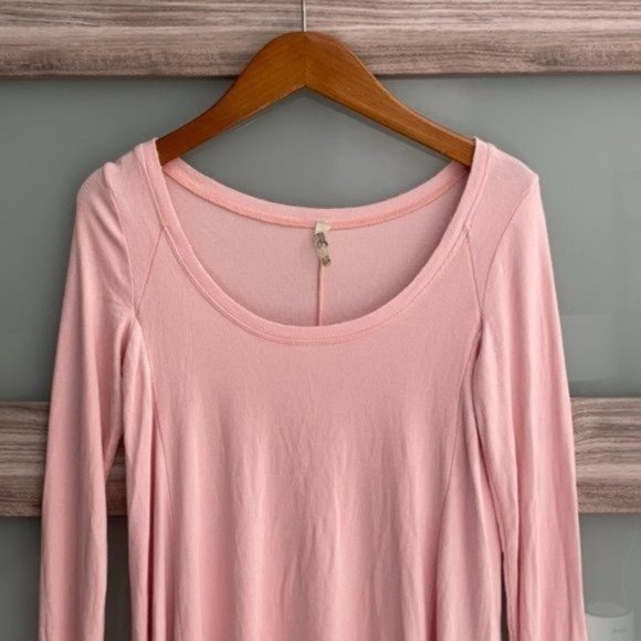 Free People Blush Pink January Long Sleeve Tee - Picture 5 of 10